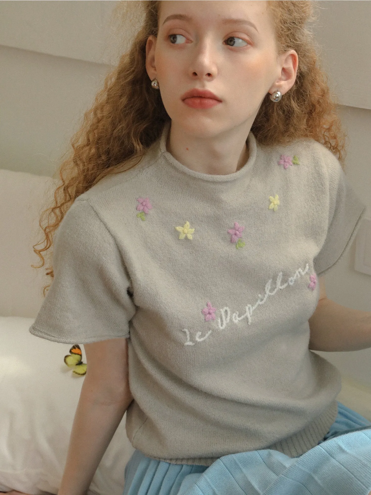 Embroidered Knit Sweater