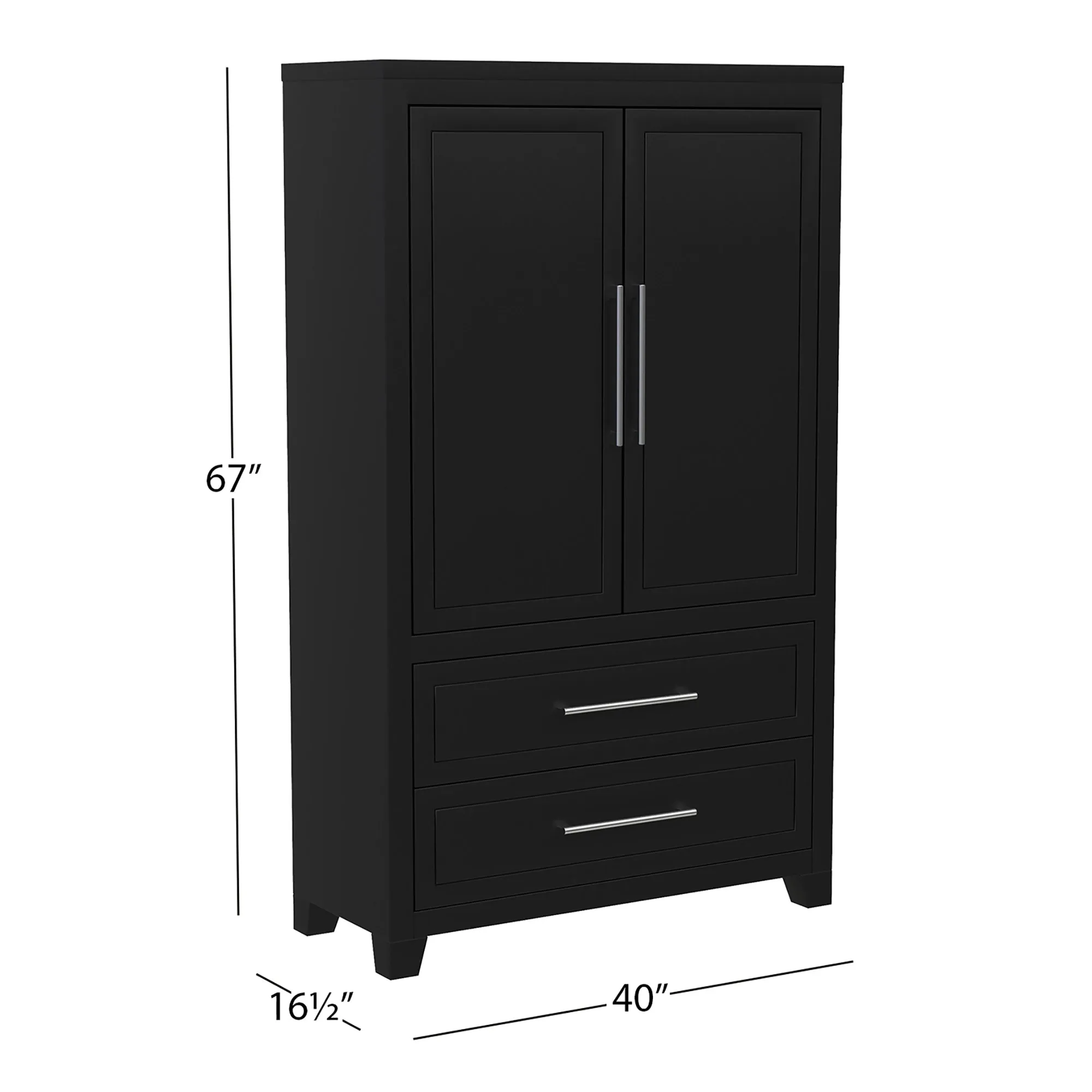 emma armoire storage organizer - shelves with 2 drawers home decor, java