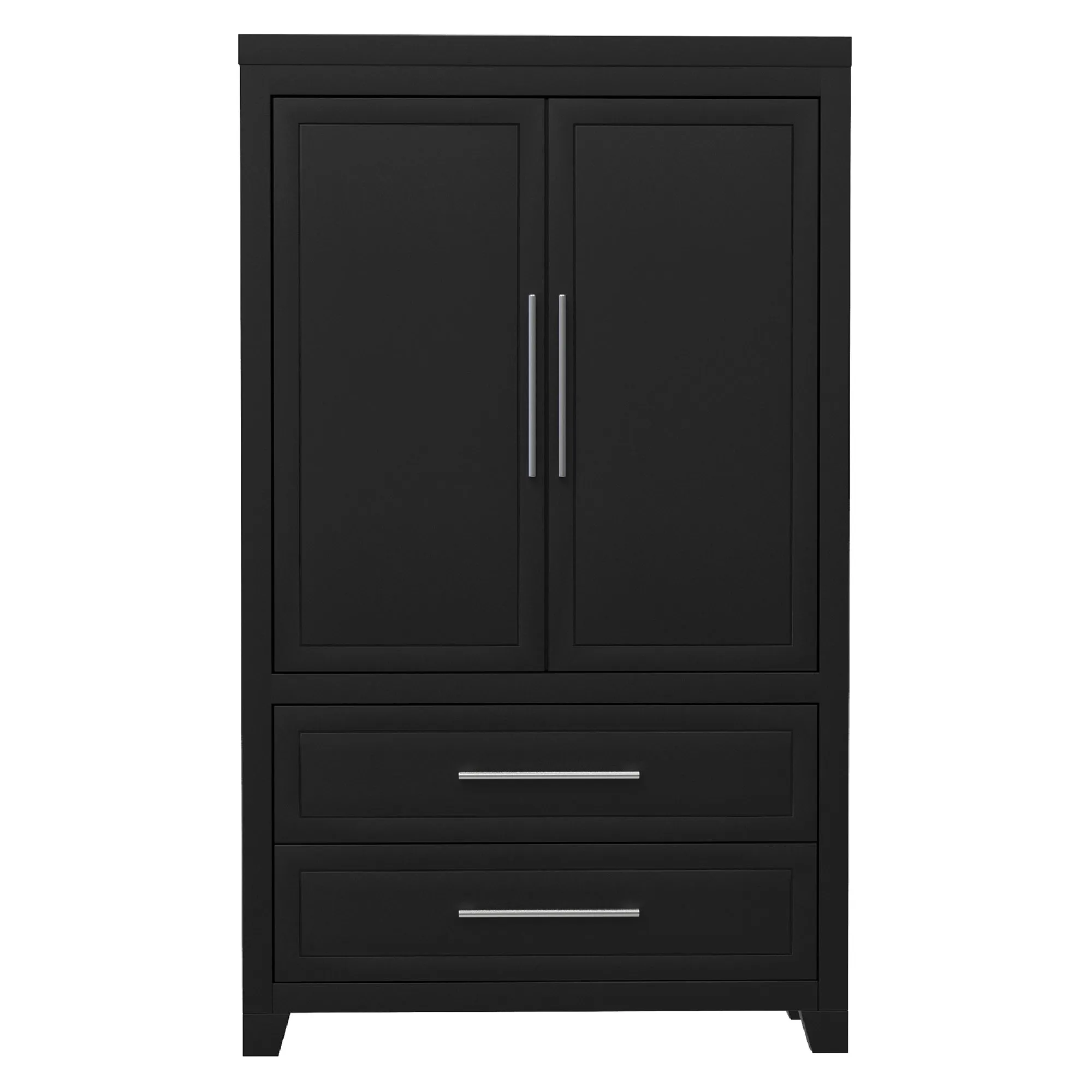 emma armoire storage organizer - shelves with 2 drawers home decor, java