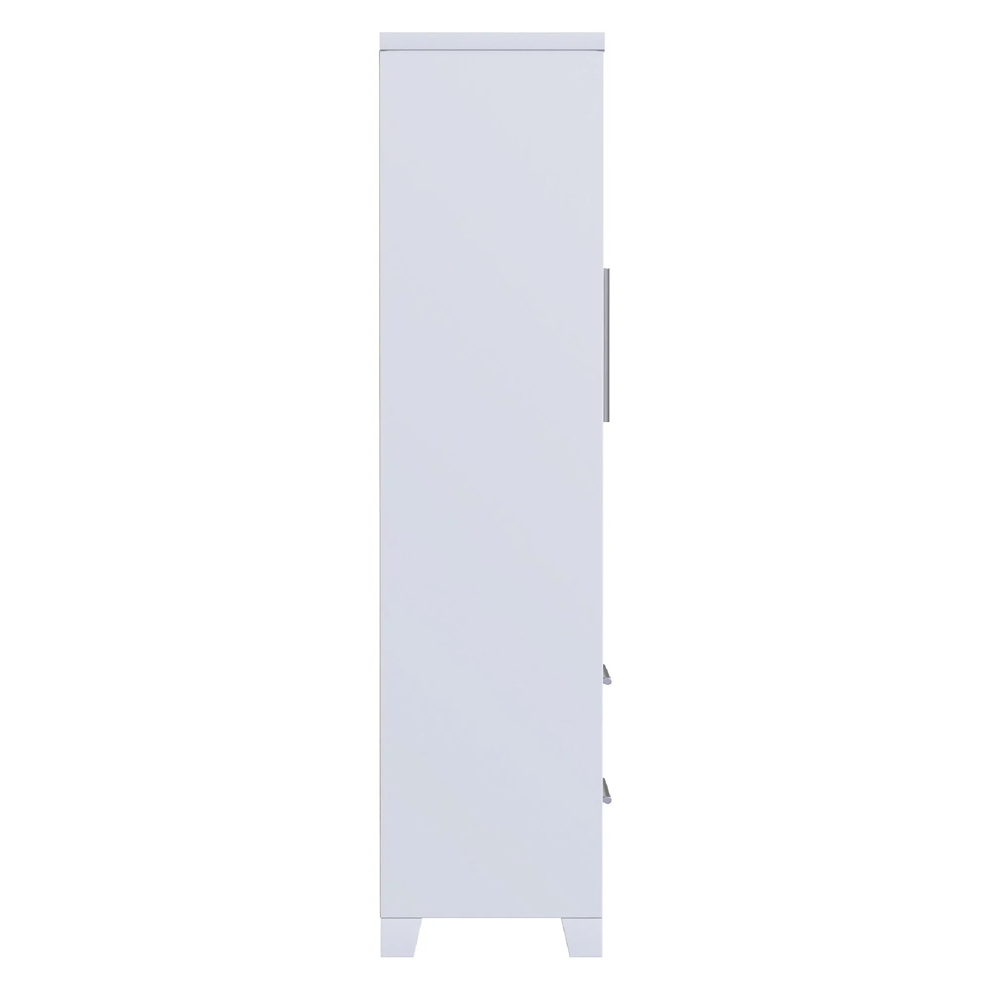 emma armoire storage organizer - shelves with 2 drawers home decor, white & walnut