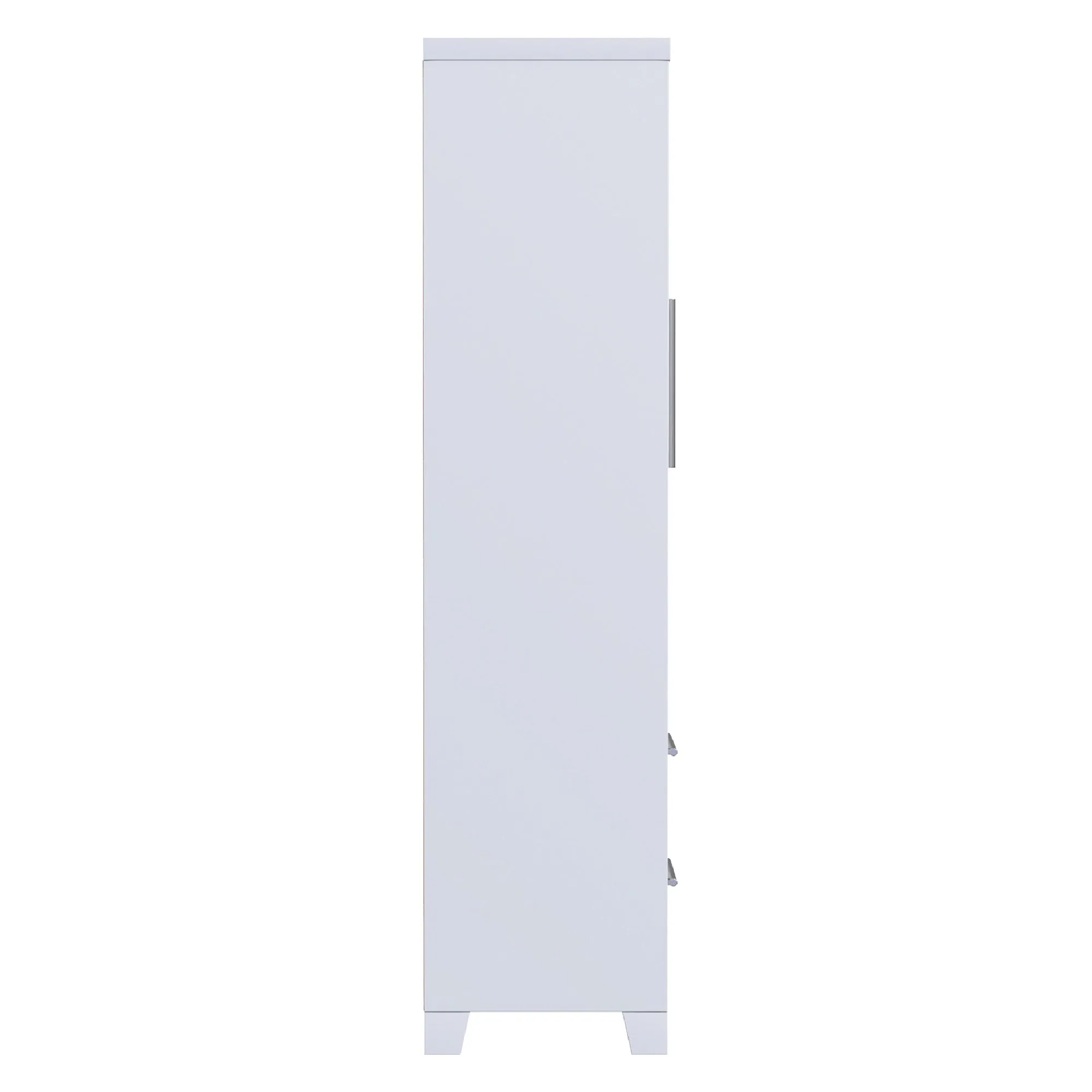 emma armoire storage organizer - shelves with 2 drawers home decor, white & wood barn