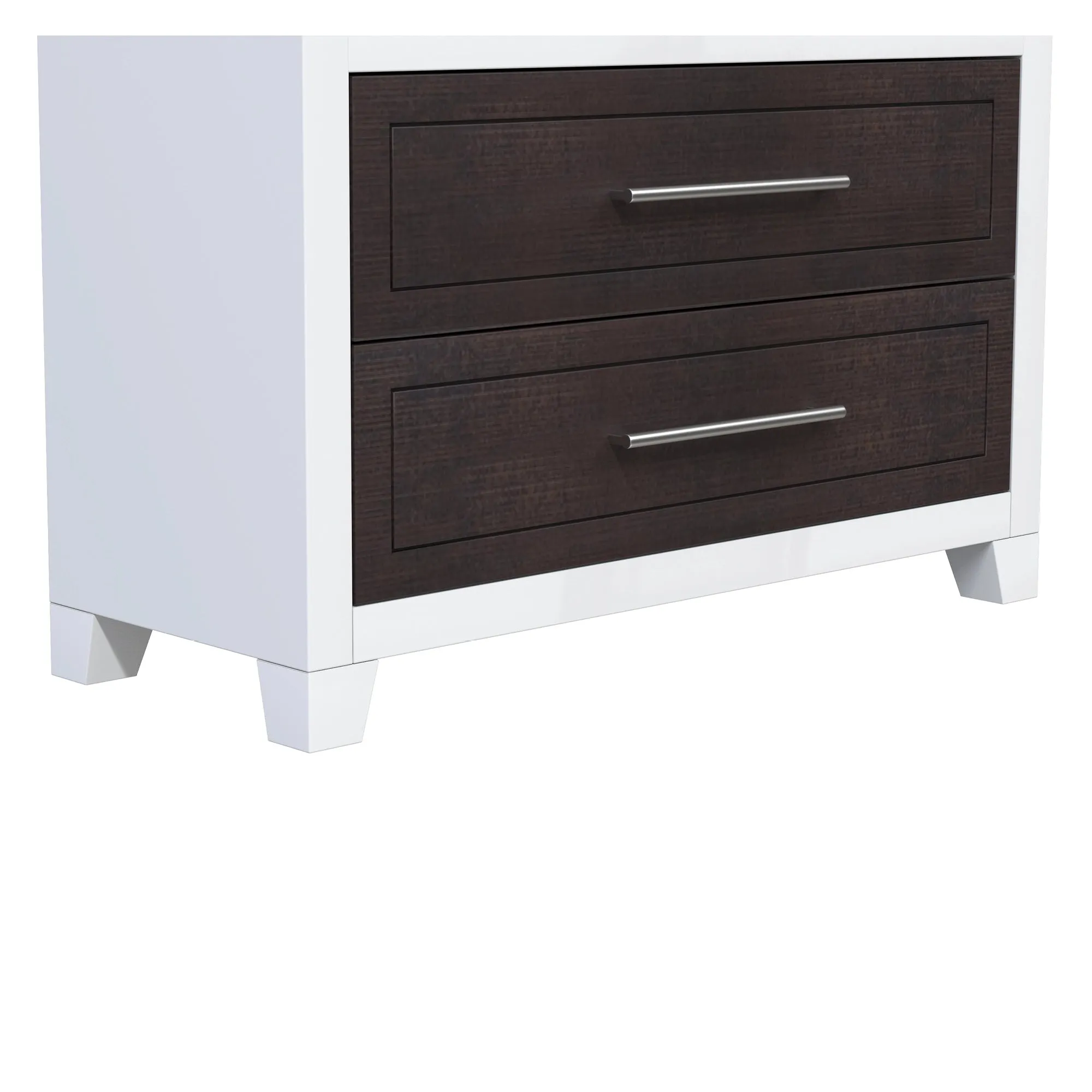 emma armoire storage organizer - shelves with 2 drawers home decor, white & wood barn