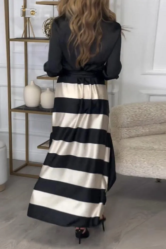 Emma - Elegant Striped Dress