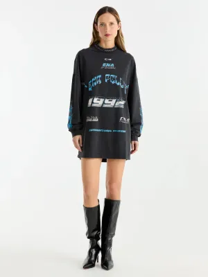 ENA Pelly II SPEEDWAY Tee Dress - Washed Black