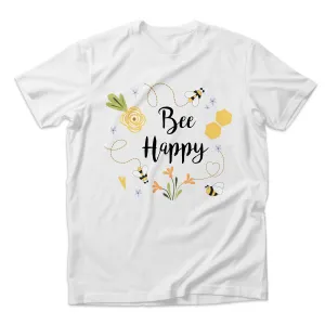 Endanzoo Organic Women Short Sleeve T-shirt for Mom - Bee Happy
