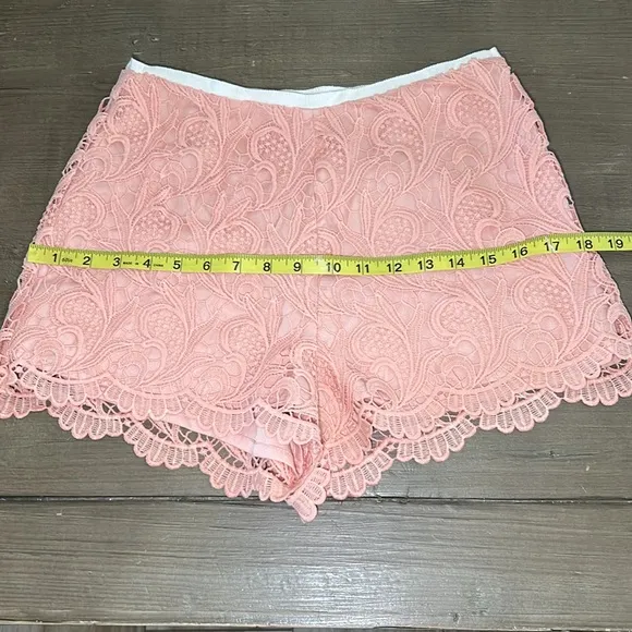 Endless Rose Pink Lace Shorts Small