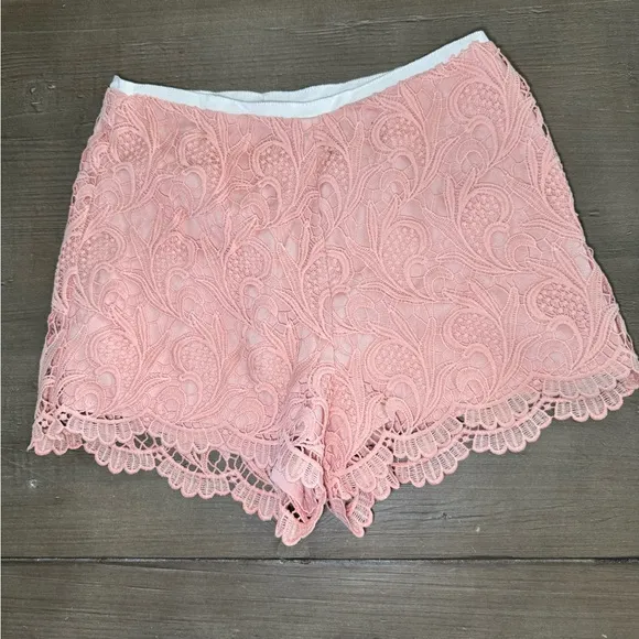 Endless Rose Pink Lace Shorts Small