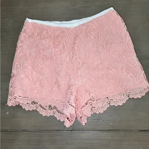Endless Rose Pink Lace Shorts Small