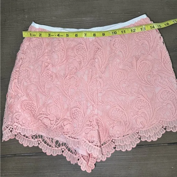 Endless Rose Pink Lace Shorts Small