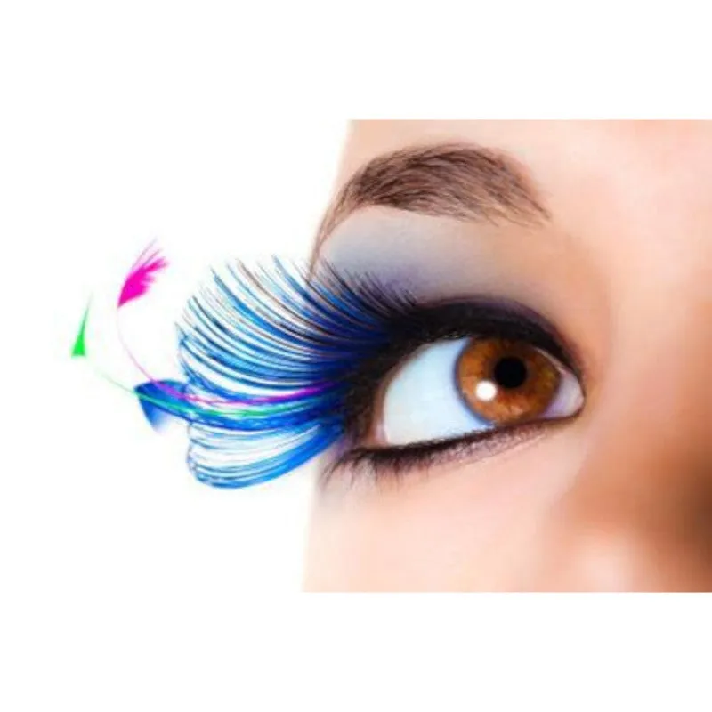 Eyelashes-Feather Tip Black/Blue