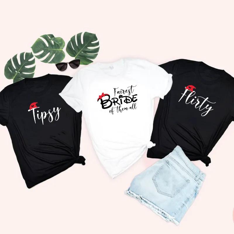 Fairest Bride Of Them All and Her Squad T-shirts