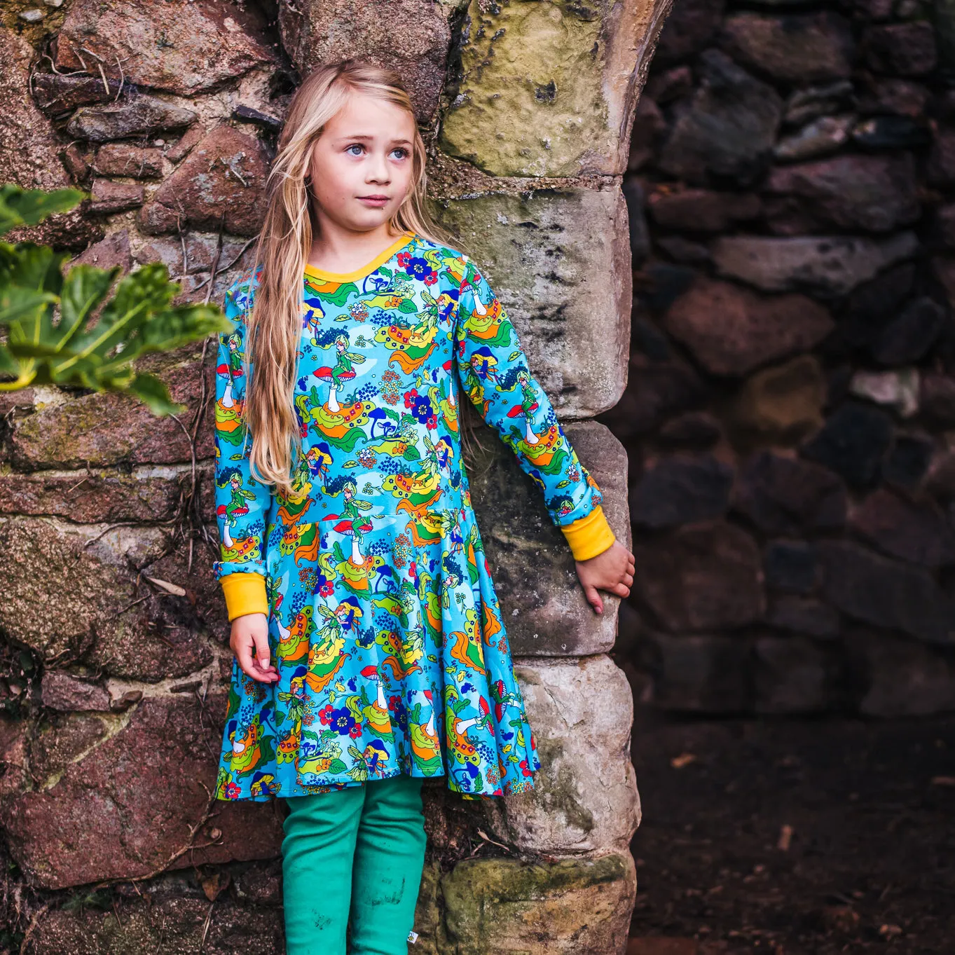 Fairy Garden Long Sleeve Dress - 2 Left Size 2-3 & 9-10 years