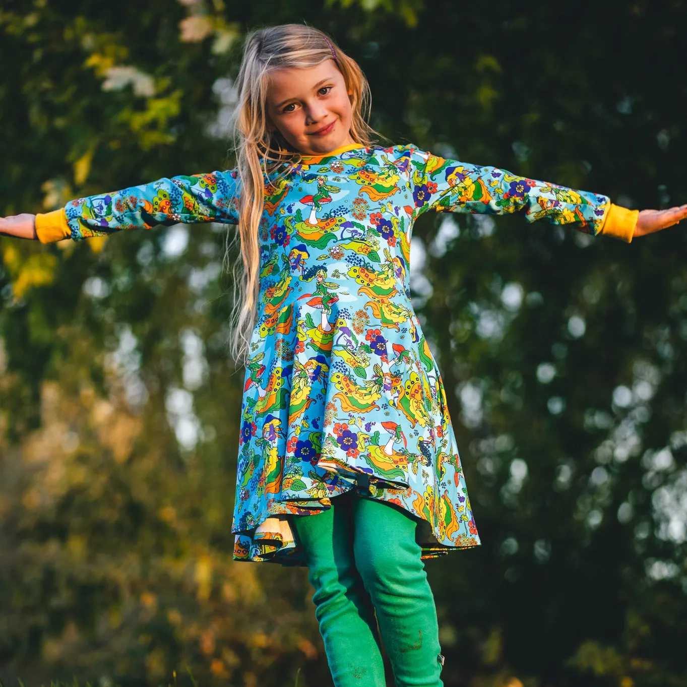 Fairy Garden Long Sleeve Dress - 2 Left Size 2-3 & 9-10 years