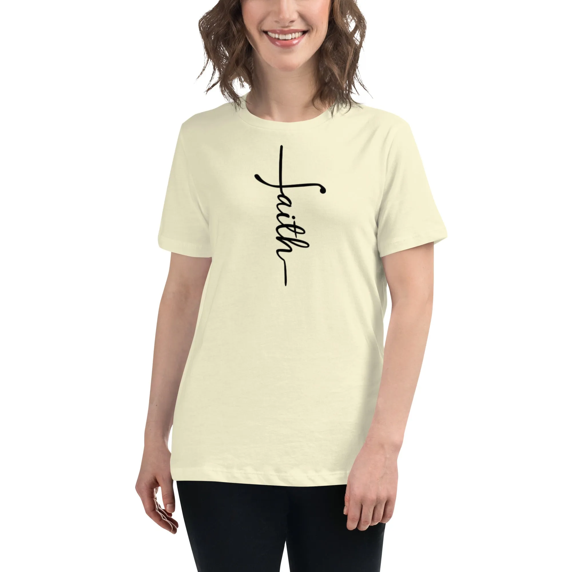 Faith (black) Women's Relaxed T-Shirt
