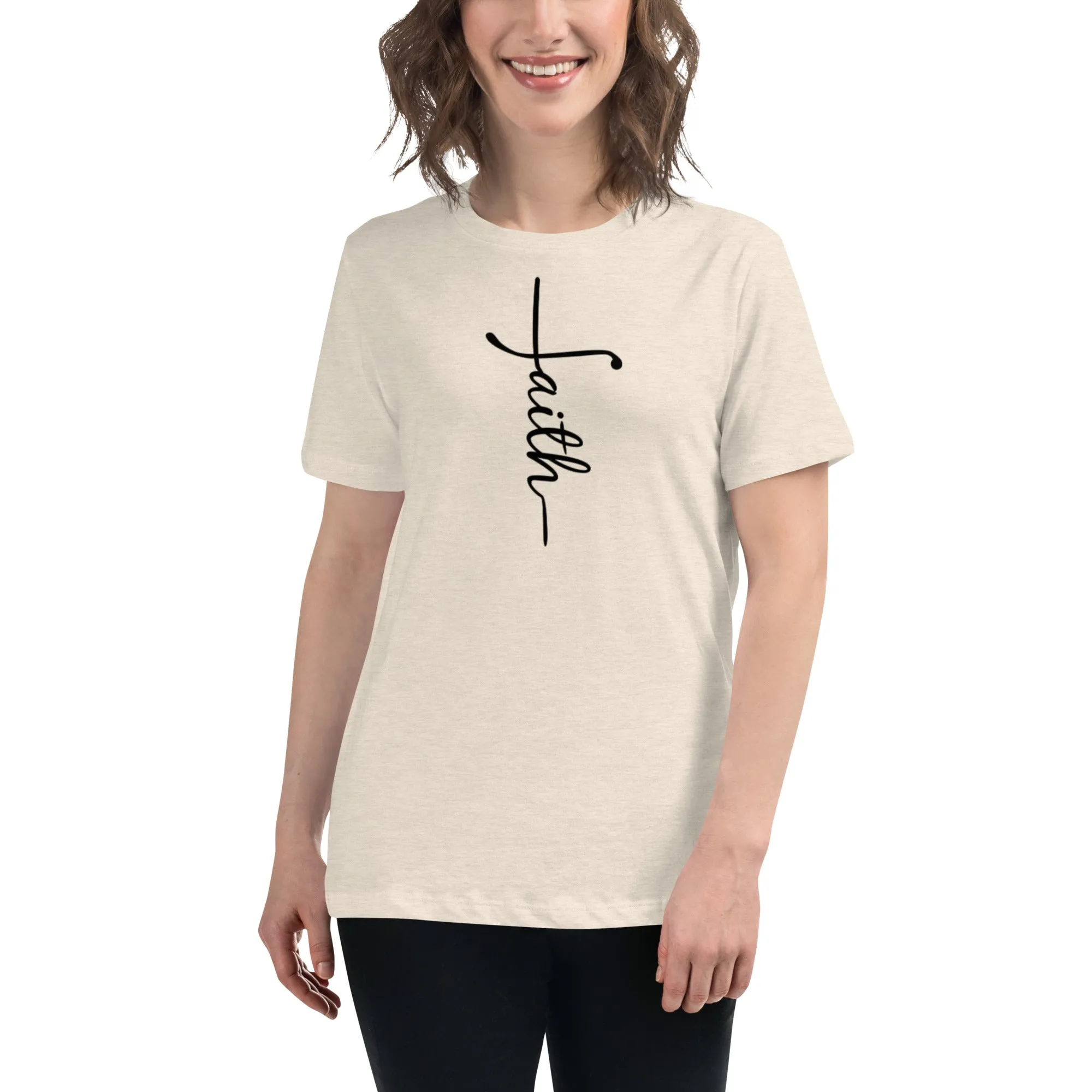 Faith (black) Women's Relaxed T-Shirt