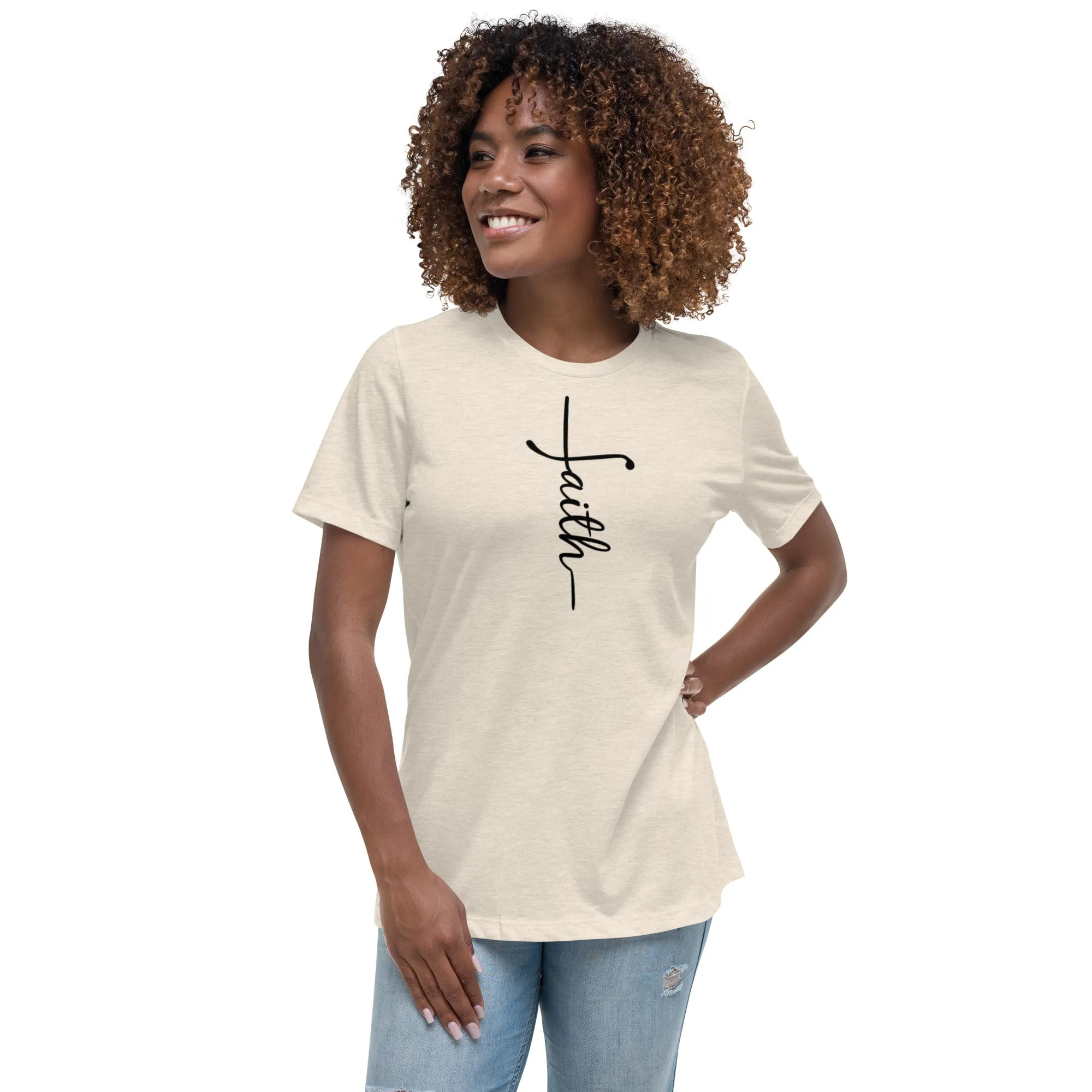 Faith (black) Women's Relaxed T-Shirt