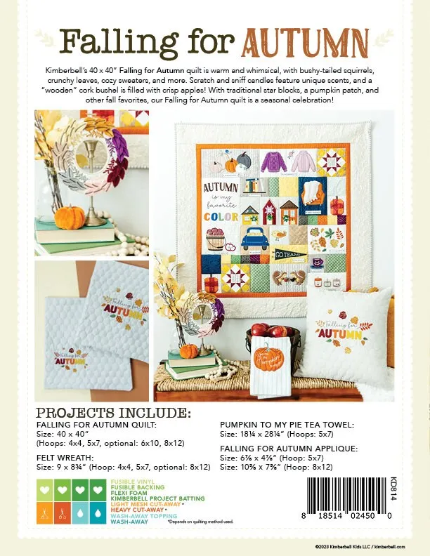Falling For Autumn Quilt Fabric Kit in Collectible Box
