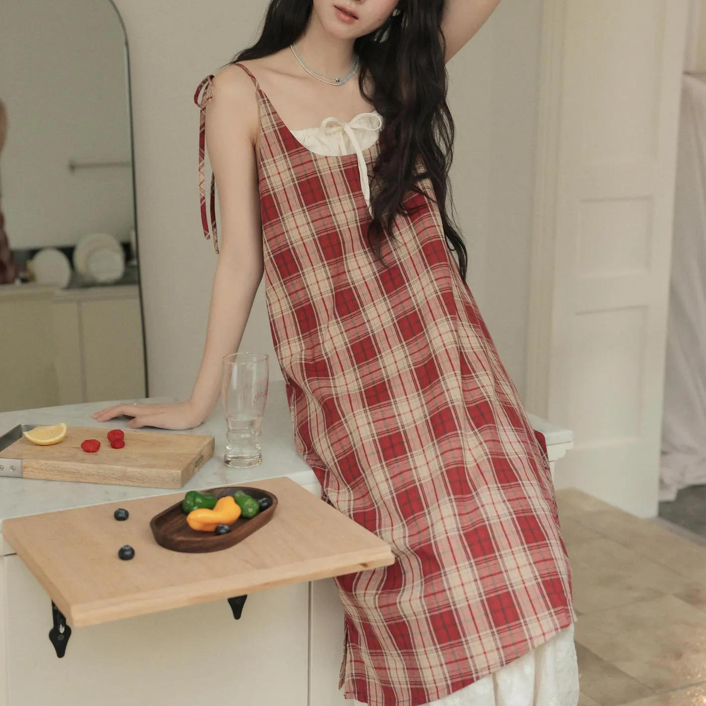 Faux Two-Piece Relaxed-Fit Camisole Dress for a Stylish Vacation