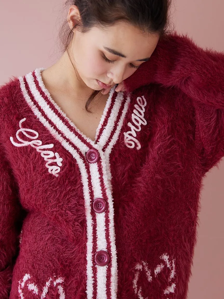 Feather Cardigan & Shorts Loungewear Set