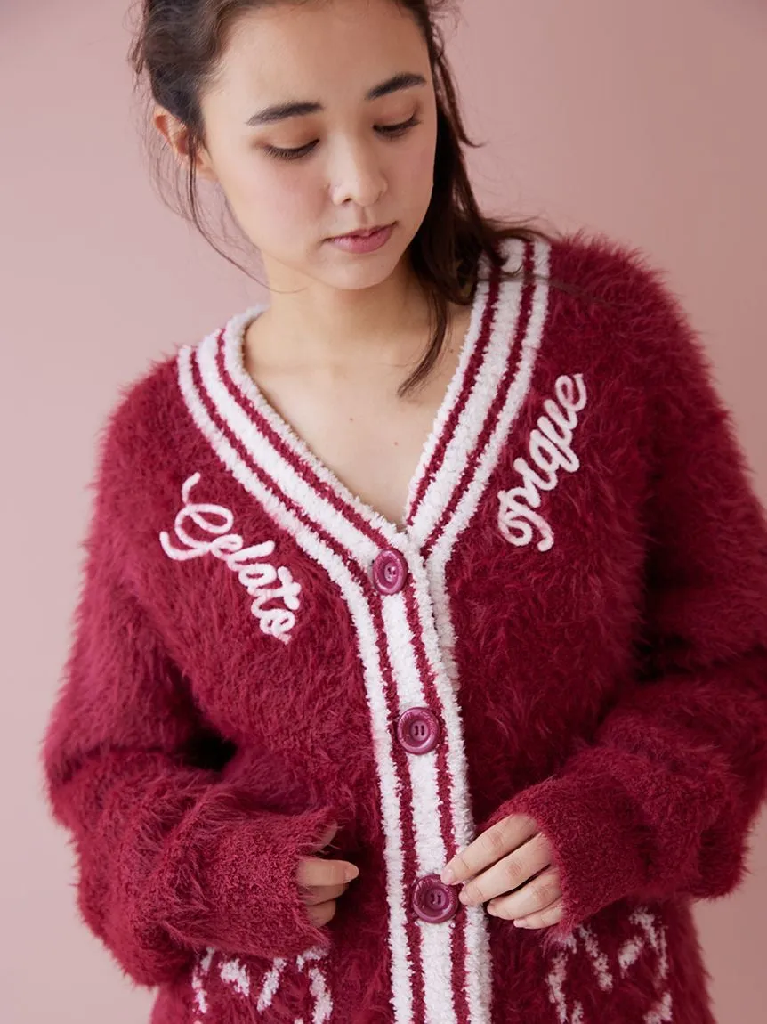 Feather Cardigan & Shorts Loungewear Set