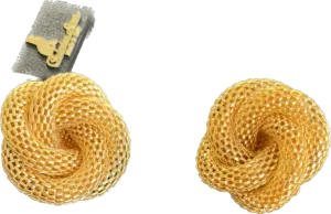 Federica Rossi earrings without hole intertwined in shirt worked in gold laminate bronze 18kt fr.or.11