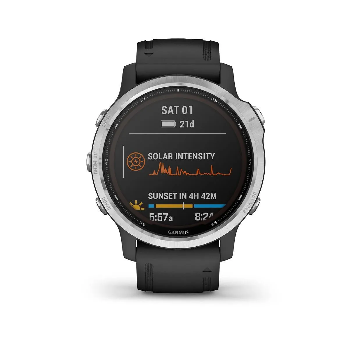 Fenix 6S Solar, Silver w/Black Band