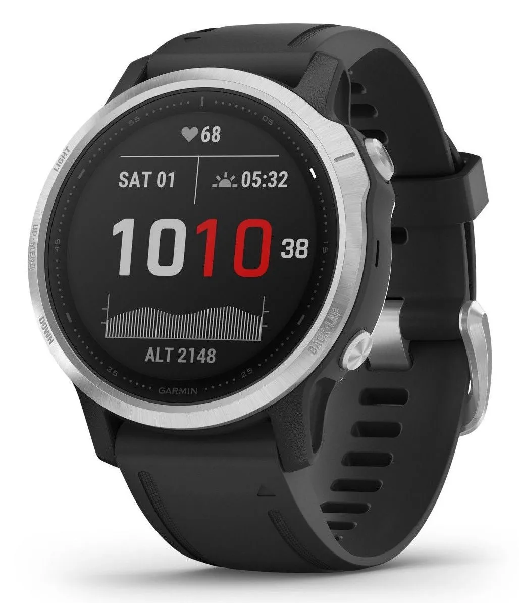 Fenix 6S Solar, Silver w/Black Band