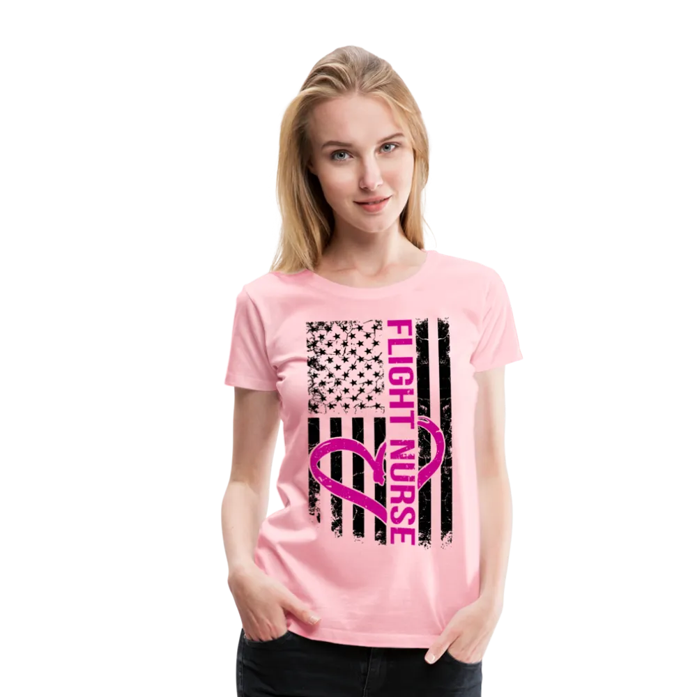 Flight Nurse Flag Women’s Premium T-Shirt (CK1584)