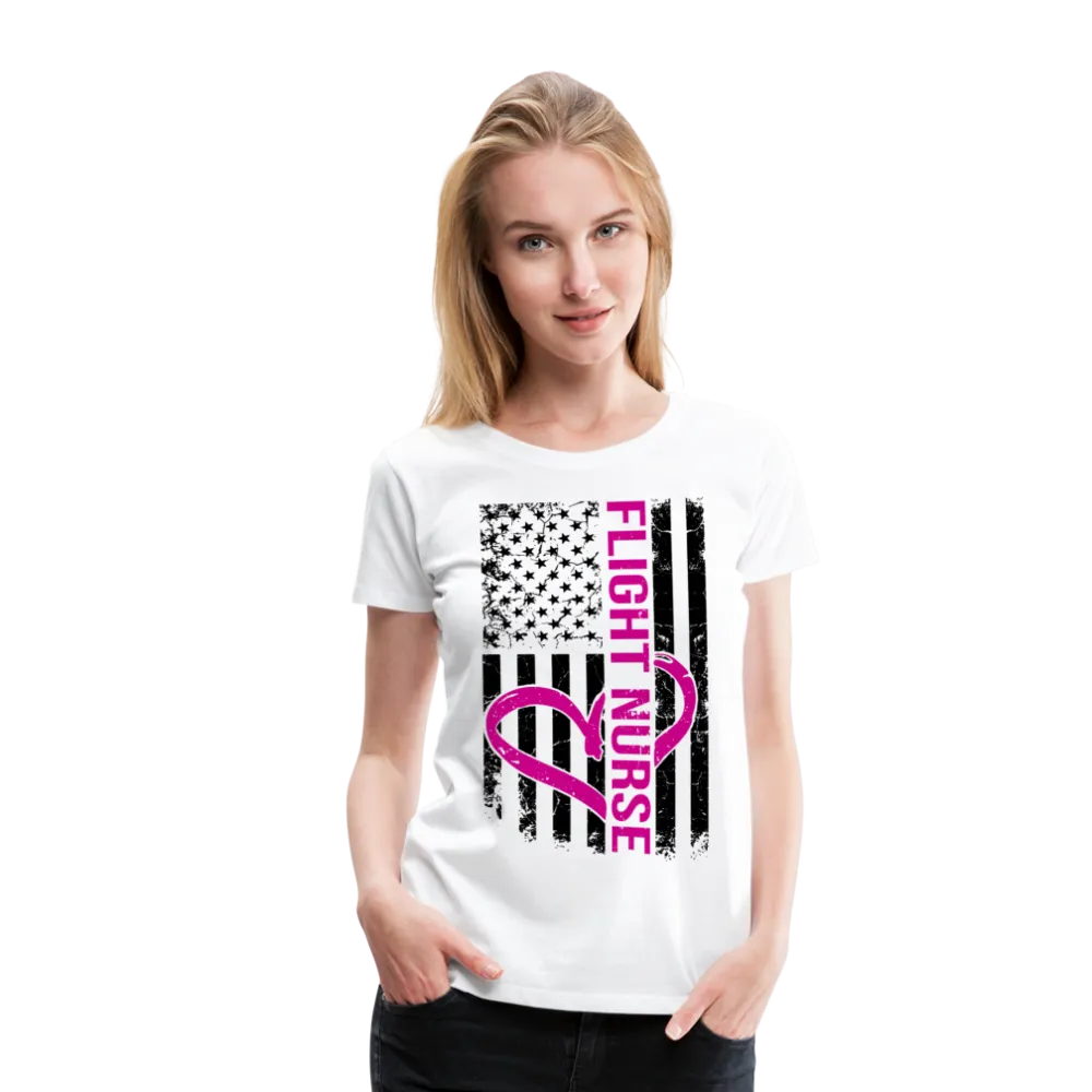 Flight Nurse Flag Women’s Premium T-Shirt (CK1584)