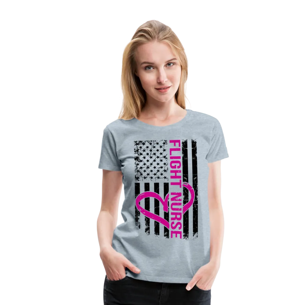 Flight Nurse Flag Women’s Premium T-Shirt (CK1584)