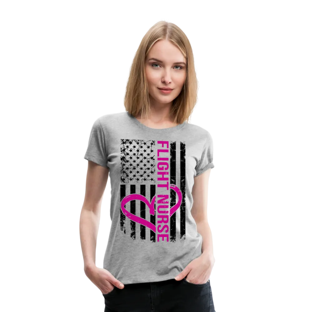 Flight Nurse Flag Women’s Premium T-Shirt (CK1584)