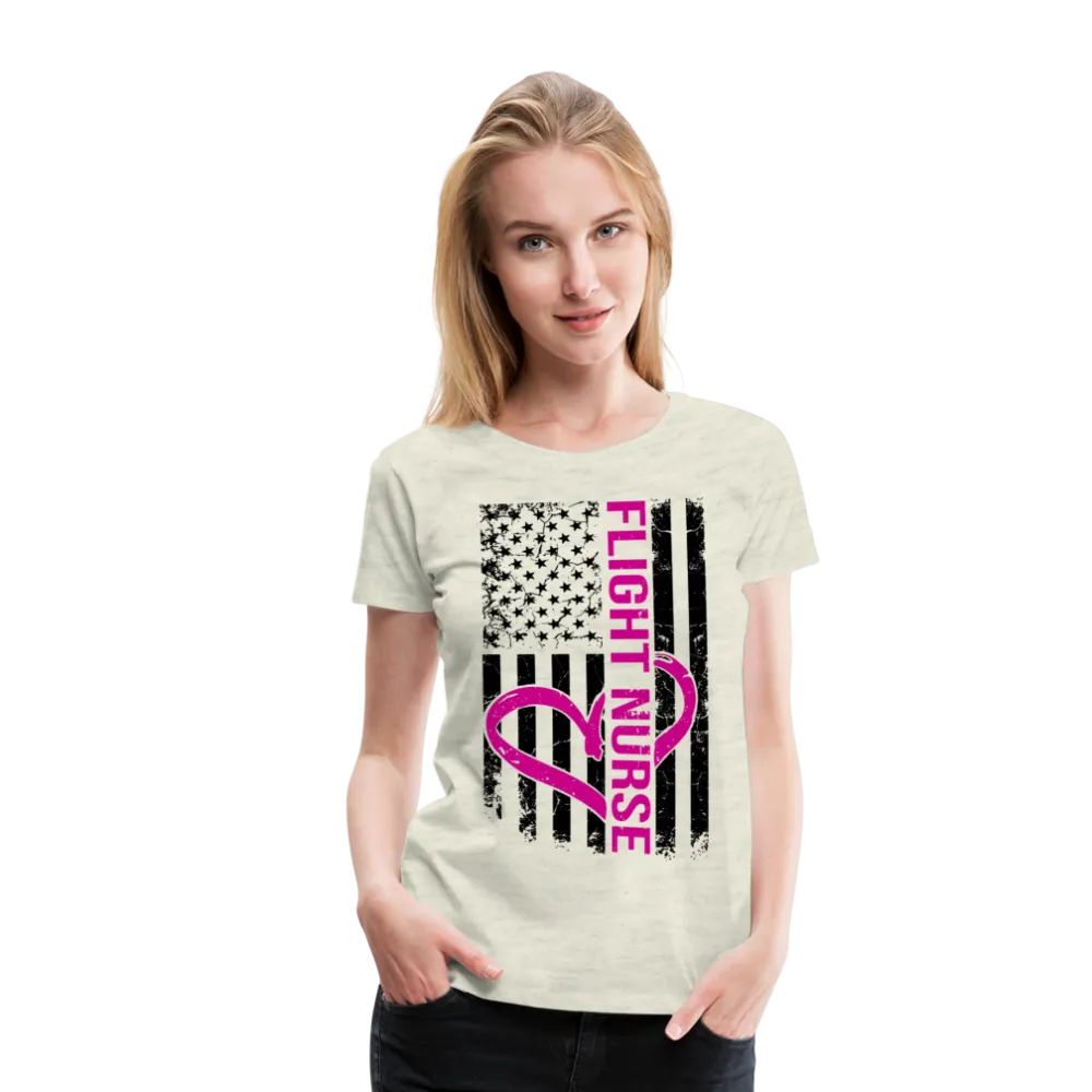 Flight Nurse Flag Women’s Premium T-Shirt (CK1584)