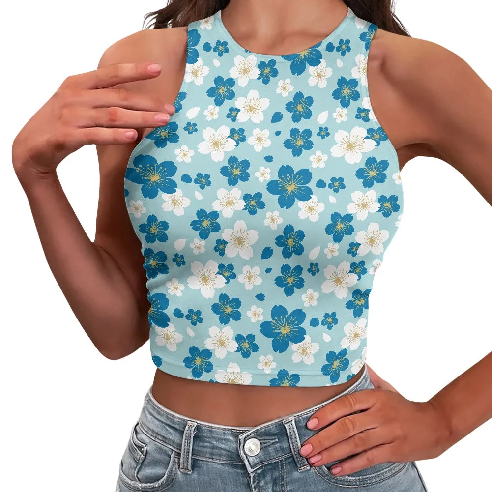 Floral Design Women Tight Tank Tops
