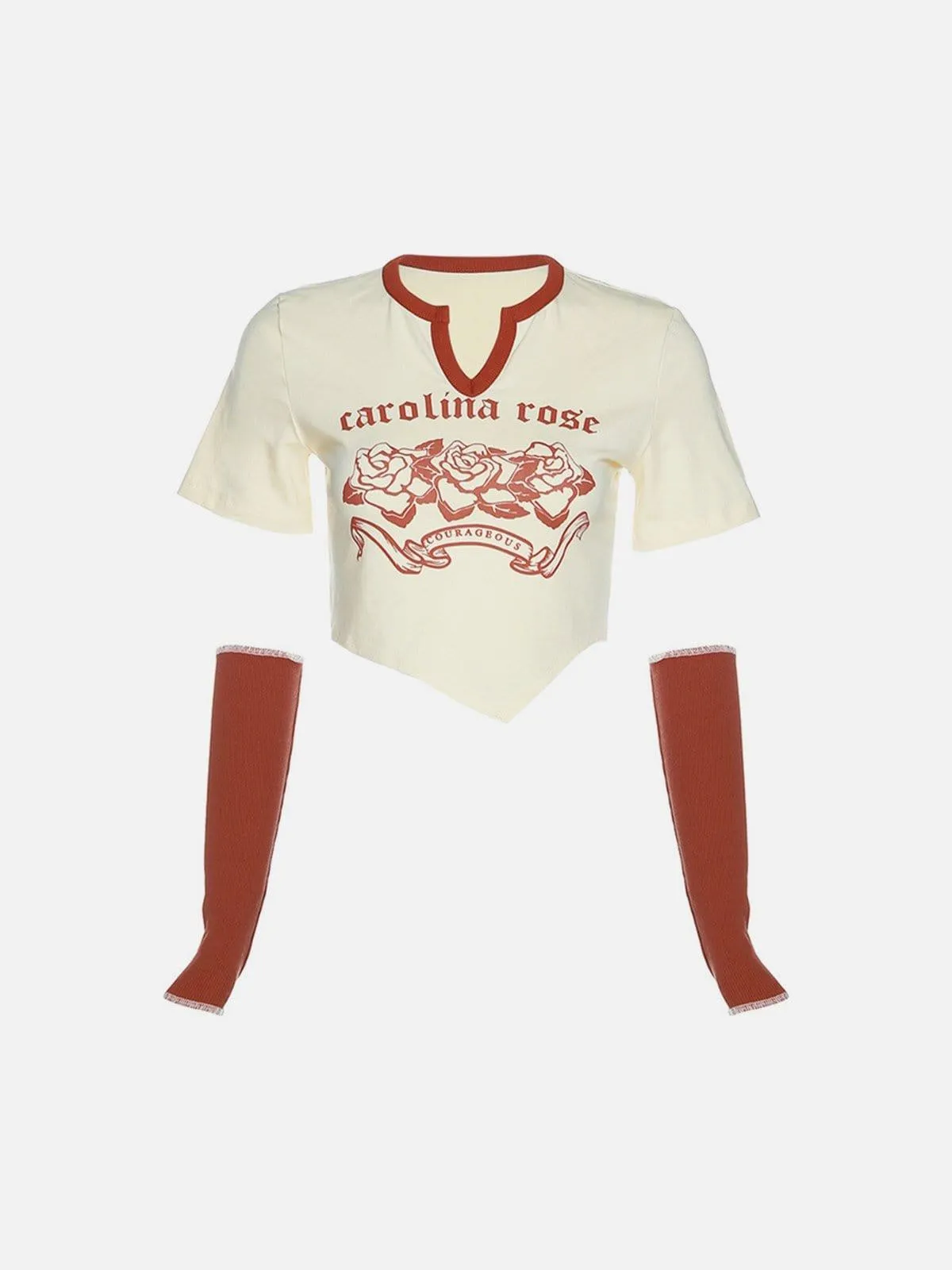Flower Letters Short Sleeve T Shirts