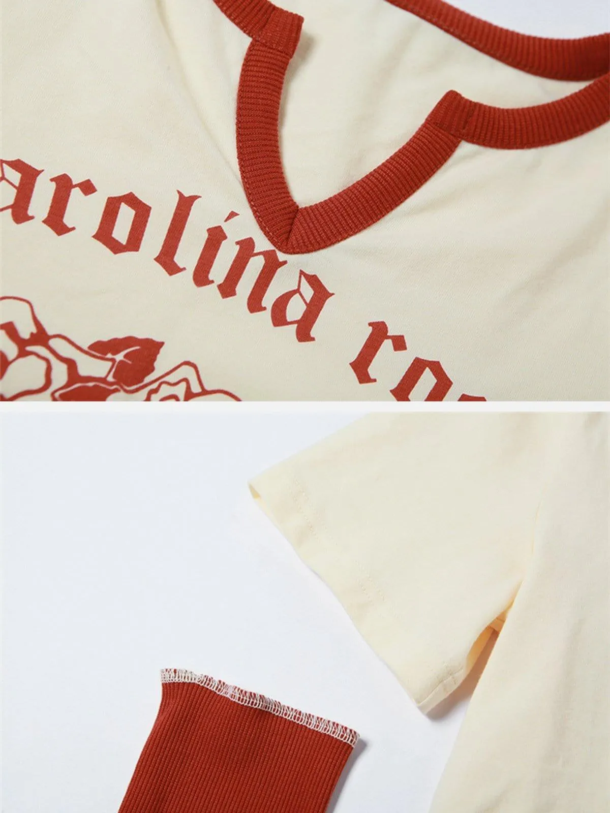 Flower Letters Short Sleeve T Shirts