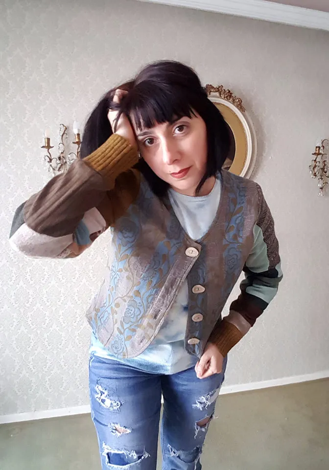 Folk & Flora Sweater Jacket - MEDIUM