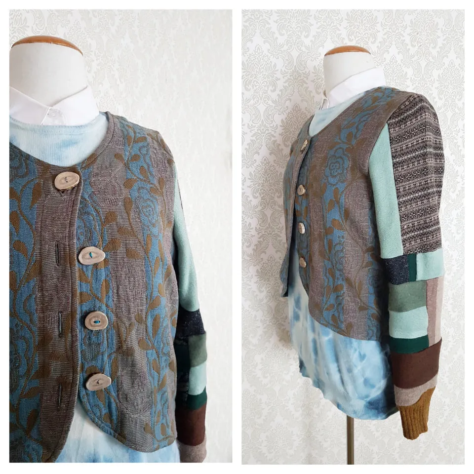 Folk & Flora Sweater Jacket - MEDIUM