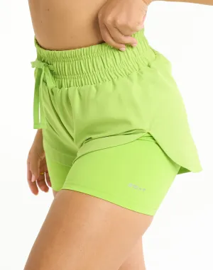 Freedom Running Shorts - Lime Green