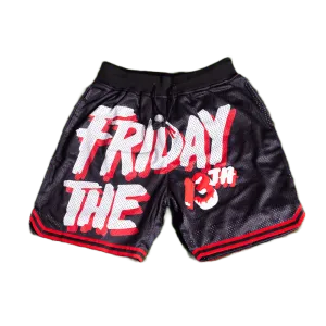 FRIDAY THE 13TH BASKETBALL SHORTS BLACK
