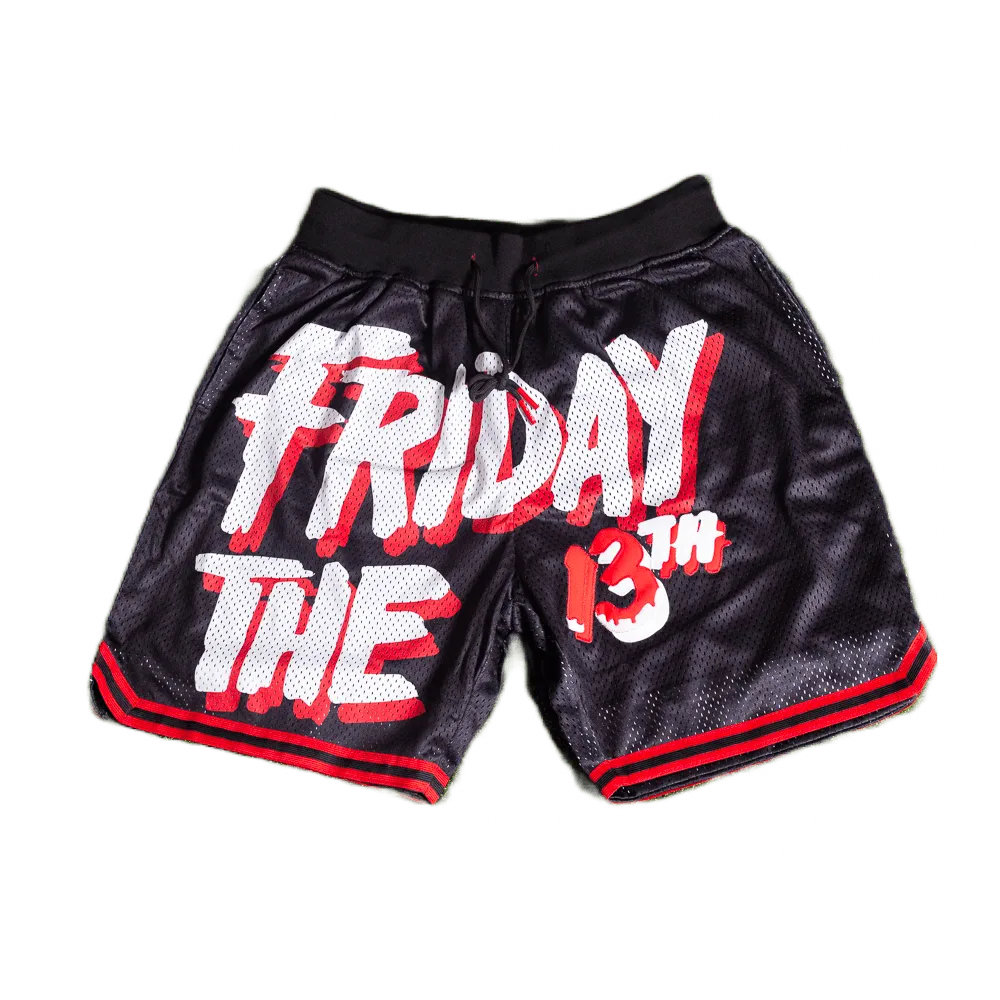 FRIDAY THE 13TH BASKETBALL SHORTS BLACK