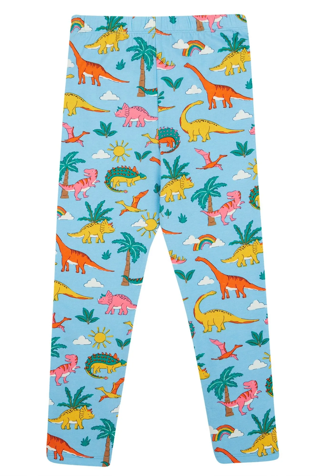 Frugi Libby Leggings Blue Dinoland