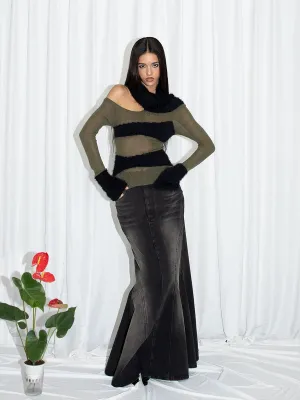 Fuzzy Off-Shoulder Sweater