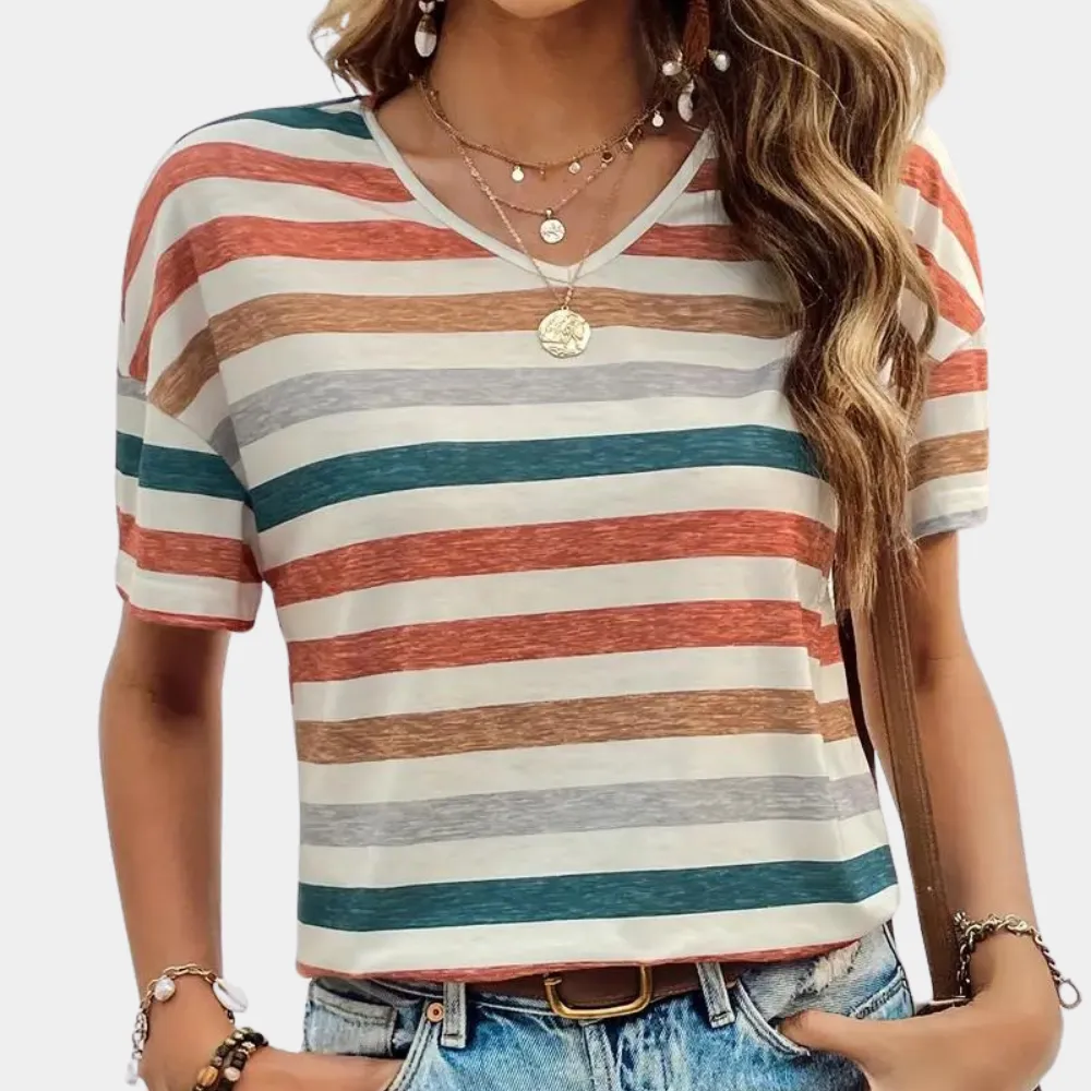 GABBY | Casual Striped Women's T-shirt