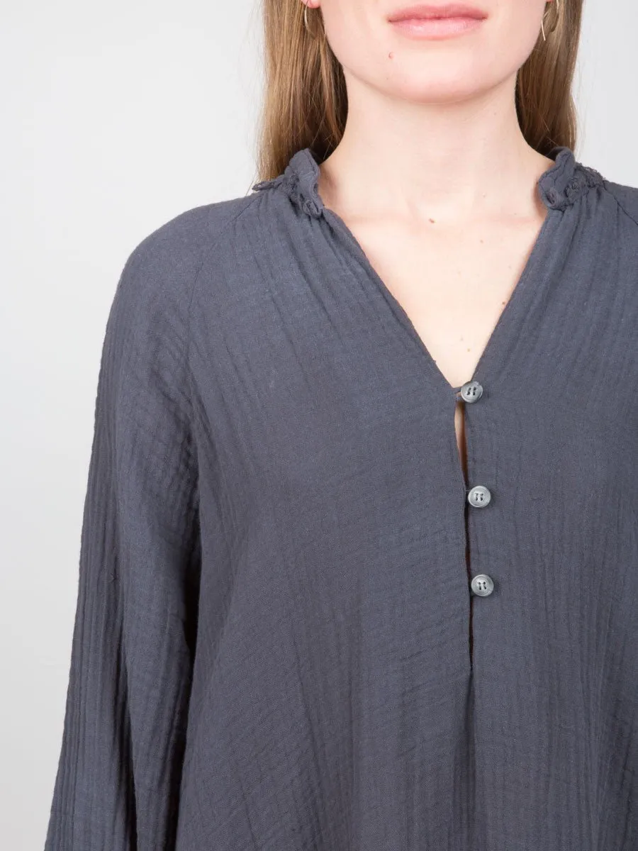 gauze dress - grey