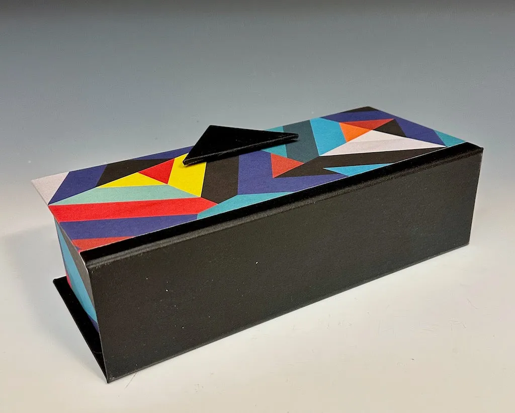 GEOMETRIC MIXED MEDIA HANDMADE BOX JS127