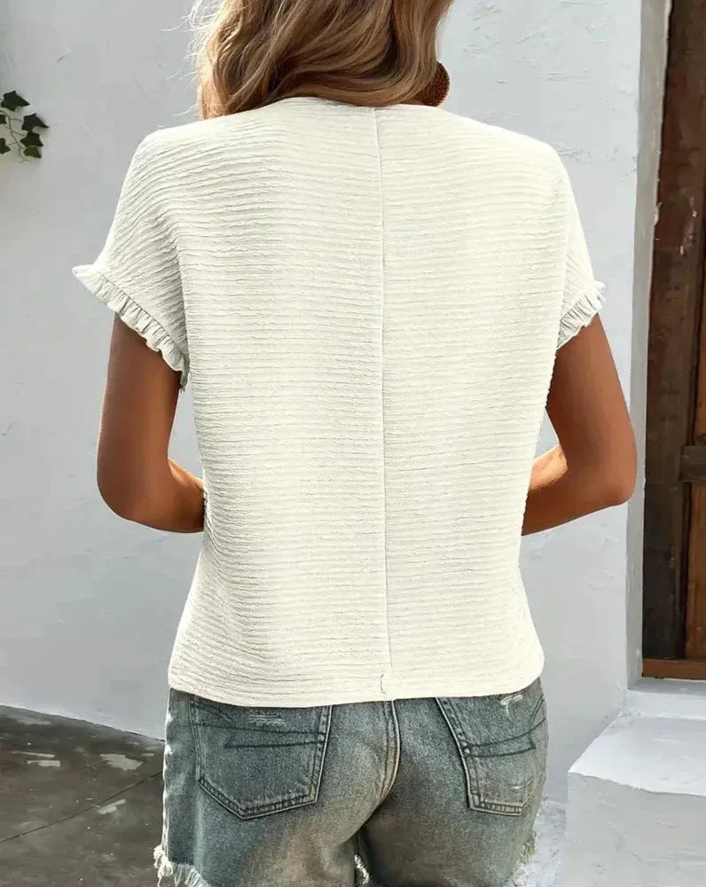 Georgina® | Women'S Ruffle Hem Shirts Chic