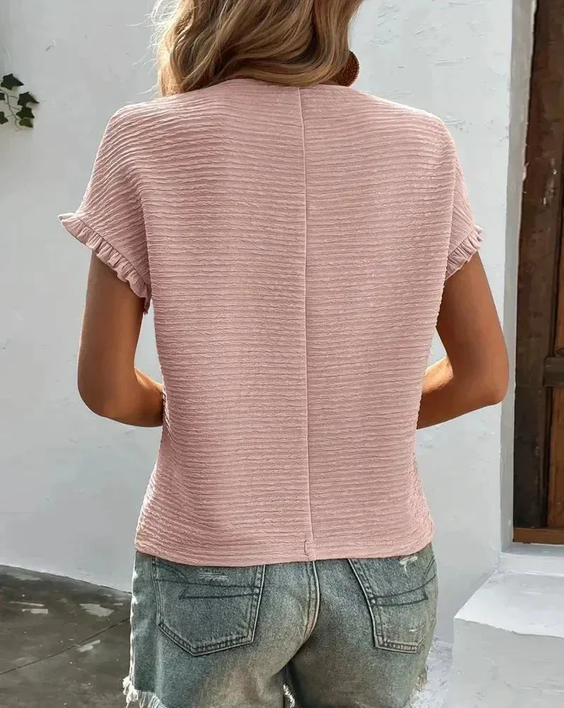 Georgina® | Women'S Ruffle Hem Shirts Chic