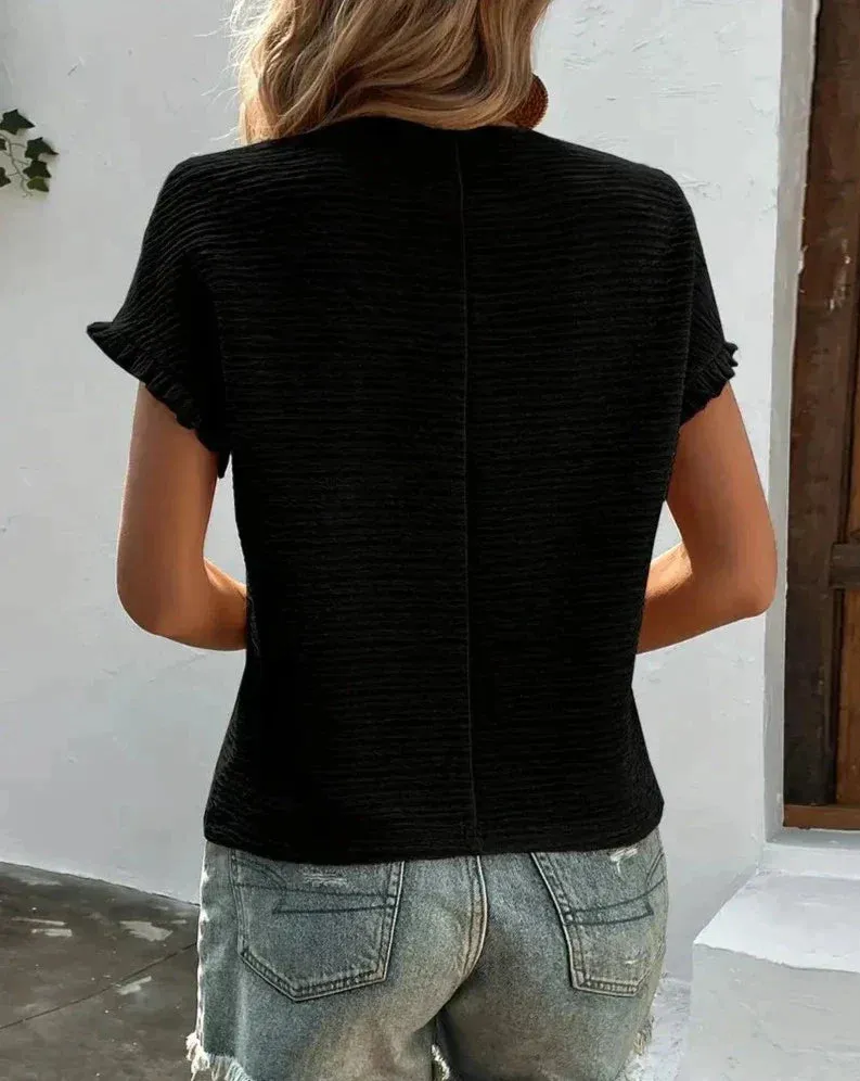 Georgina® | Women'S Ruffle Hem Shirts Chic