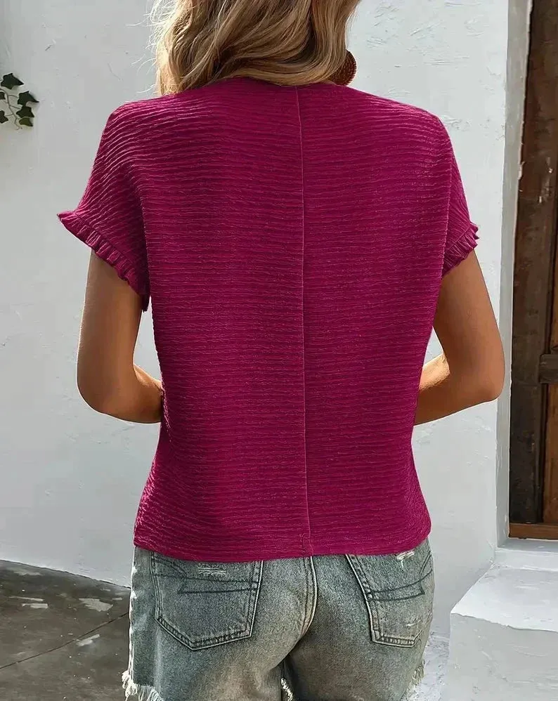 Georgina® | Women'S Ruffle Hem Shirts Chic