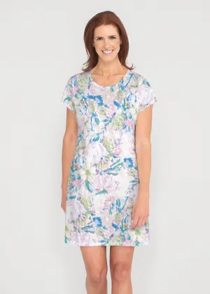 GiGi (17251) ~ French Terry Short Sleeve Crew Dress